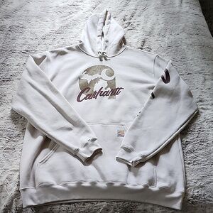 Carhartt loose fit xl tall white hoodie
